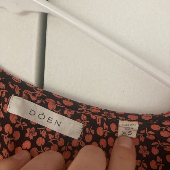 Doen Charleston Dress Navy Red Cherry Willow - Picture 5 of 5